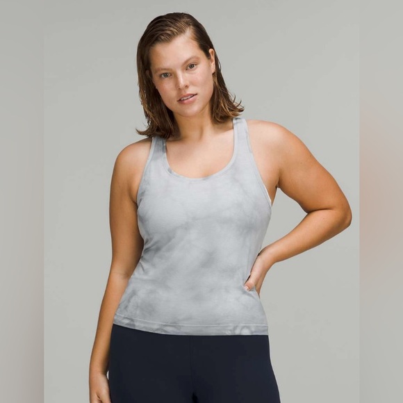 lululemon athletica Tops - Lululemon Swiftly Tech Tank Top Race Length - Marble Dye Rhino Grey - size 14